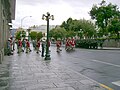 Cerimônia em frente ao Palácio do Governo.