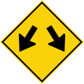 Roadway diverges