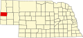 State map highlighting Scotts Bluff County