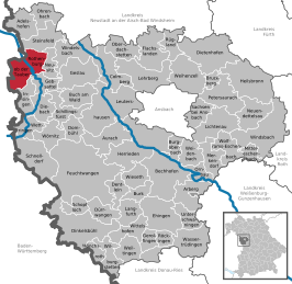 Kaart van Rothenburg ob der Tauber