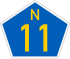 National route N11 shield