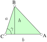 Лице на триъгълник-тригонометрия