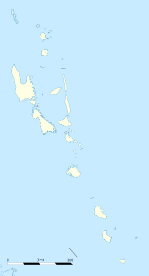 Isangel na zemljovidu Vanuatua