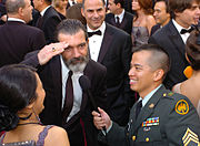 Banderas salutes the troops at the 82nd Academy Awards (7 March 2010)