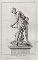 Gian Lorenzo Bernini, David, mármol, 1623-24 (grabado por Nicolas Dorigny, 1704).