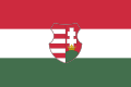 ธงชาติสาธารณรัฐประชาชนฮังการี, ระหว่าง ค.ศ. 1946–1949 และ 1956–1957 with the Kossuth coat of arms.[ต้องการอ้างอิง]