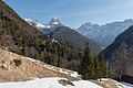 English: Fort Predel on the Predil Pass (Mangart and Jalovec in the background) Deutsch: Fort Predel am Predil Pass (Mangart und Jalovec im Hintergrund)