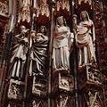 斯特拉斯堡大教堂，與基督一起的三位聰明處女的雕像
