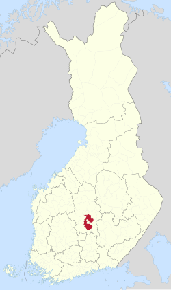 Location of Jyväskylä in Finland