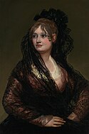 法蘭西斯科·哥雅的《伊莎貝爾·德·波塞爾肖像畫（英语：Portrait of Doña Isabel de Porcel）》，82 × 54.6cm，約作於1805年前，自1896年起收藏[77]