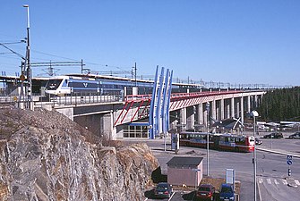 Södertälje syd är stadens fjärrtågsstation. Den är belägen på Igelstabron och öppnade 1995.