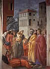 XII=La Distribution des biens et la mort d'Anania et Saffira, Masaccio.