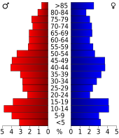 Bevolkingspiramide Dixon County