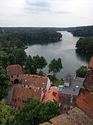 Łagów,widok na jezioro z wieży zamku joannitów.jpg