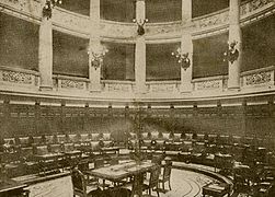 Cámara de Senadores, hacia 1918.
