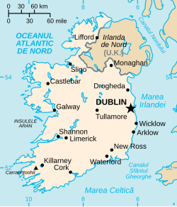 Poziția localității Dublin
