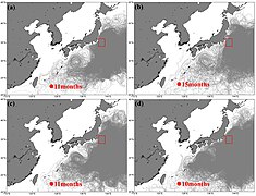 Fukushima modélisation circulation particules radioactives rejetées en mer 2021.jpg