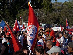 Manifestación del Primero de Mayo en La Habana, Cuba (año 2012).