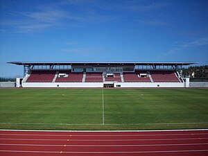 Die neue Tribüne des Kópavogsvöllur (2008)