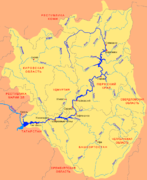 Mapa en ruso del río
