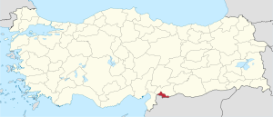 基利斯省在土耳其的位置