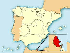 Poloha v Španielsku