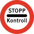 Stop for control Vehicle is not permitted to continue until the action described is done.