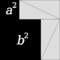 Unha segunda demostración visual animada do teorema de Pitágoras.