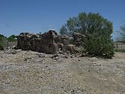 Ruins of the Desert Wells Stage Stop. Located just north of Chandler Heights Road on the east side of Sossaman Road, this site was a small spur stop for the Arizona Stage Company, founded in 1868. The stop provided water, shade, and protection for stages from Florence via Olberg and on to Mesa. Listed as historical by the San Tan Historical Society.