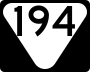 State Route 194 marker