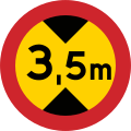 No vehicles exceeding height shown