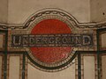 Image 41Early style tube roundel in mosaic at Maida Vale Underground station.