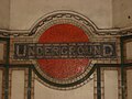 Image 37Early style tube roundel in mosaic at Maida Vale Underground station.