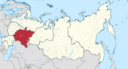 Die ligging van die Federale Distrik Wolga.