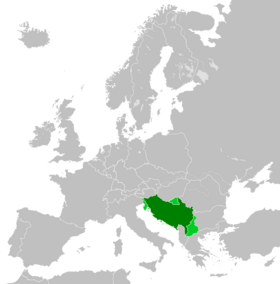 Localização de Iugoslávia Federal Democrática