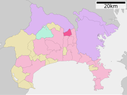 Zamaning Kanagawa Prefekturasida joylashuvi