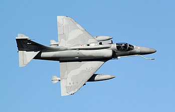Avión de combate A-4AR Fightinghawk de la Fuerza Aérea Argentina.
