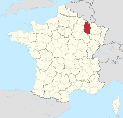 Mēzas atrašanās vieta Francijā
