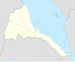 Central på en karta över Eritrea