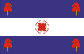Bandera de la Confederación Argentina (año 1840 aprox.)
