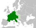 Frankovsko cesarstvo in njene vazalne države leta 814