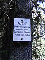 C Gedenktafel für Johann Blaas im Latscher Wald (Vinschgau)