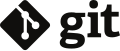 Black Git logo