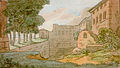 Heidelberg: historic view of Heidelberger Schloss, taken from 'Stückgarten', Germany, 1815; historische Ansicht des Heidelberger Schlosses vom 'Stückgarten' aus, Deutschland, Aquarell 1815