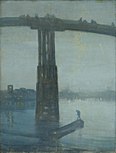 Whistlerjev Nokturno v modrem in zlatem: Old Battersea Bridge (ok. 1872–1875)