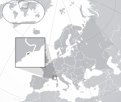  मोनाको के लोकेशन (green) यूरोप (dark grey) में  –  [संकेत]