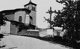 The church in Loire-sur-Rhône, at the beginning of the 20th century