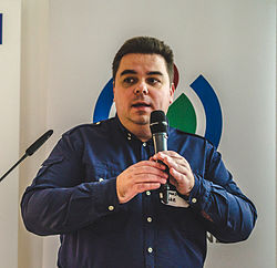 Magnus Manske 2015-ben, a Wikidata harmadik születésnapi rendezvényén