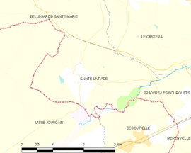 Mapa obce Sainte-Livrade