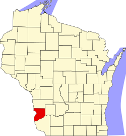 Karte von Crawford County innerhalb von Wisconsin